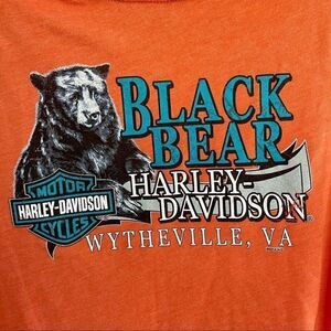 Harley Davidson orange black bear Virginia graphic